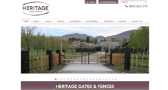 Desktop Screenshot of heritagegates.co.nz
