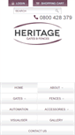Mobile Screenshot of heritagegates.co.nz